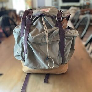 Battenwear New York Canvas Retro Rucksack Drawstring Backpack EUC